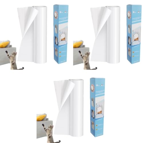 Qpets® Cut-to-Fit Cat Scratcher Transparent Anti-Scratch Tape Furniture Protector for Sofas Leather Couch Corners Table Legs No Odor Invisible Pet Claw Guard 30x300CM 3PCS Qpets® Cut-to-Fit Cat Scratcher Transparent Anti-Scratch Tape Furniture Protector for Sofas Leather Couch Corners Table Legs No Odor Invisible Pet Claw Guard 30x300CM 3PCS